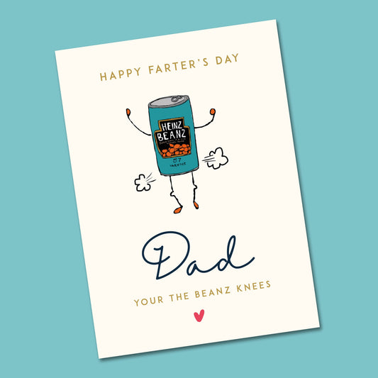 Funny Fathers Day Card, Farters Day Card, Funny Fathers Day Card, Fathers Day Gift, Beanz Knees Personalised Fathers Day Card, GTC07