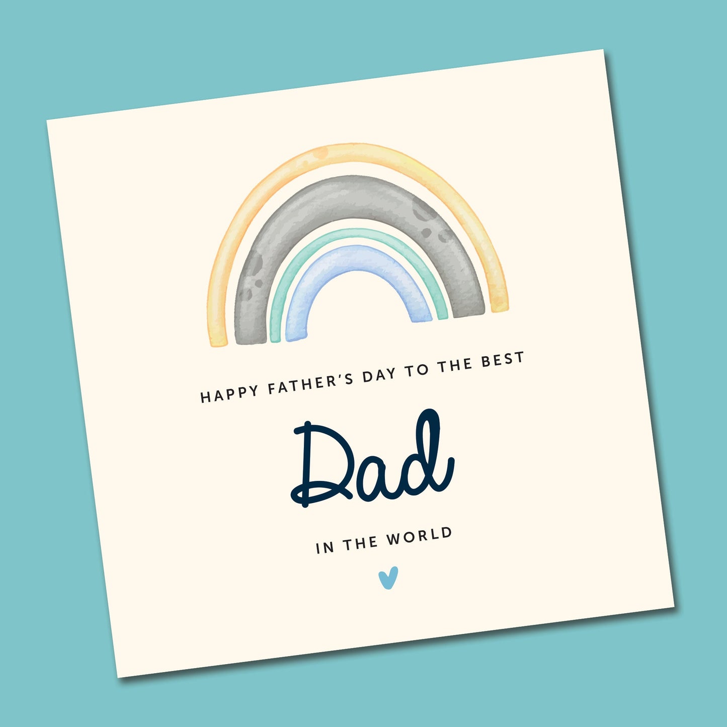 Father's Day Card To Dad | Father's Day Card | Father's Day Gift | Fathers Day Card Best Dad in the World Rainbow