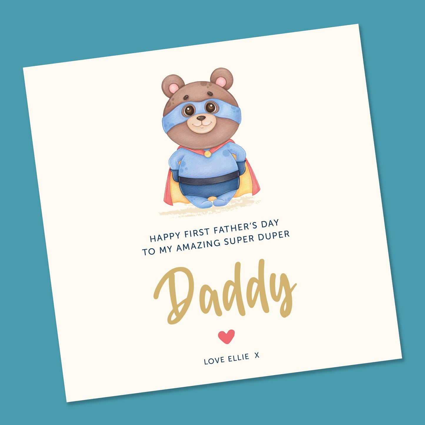 First Father's Day Card To Daddy | Father's Day Gift | 1st Father's Day Card from baby, Kids, Children, Baby Father's Day Card