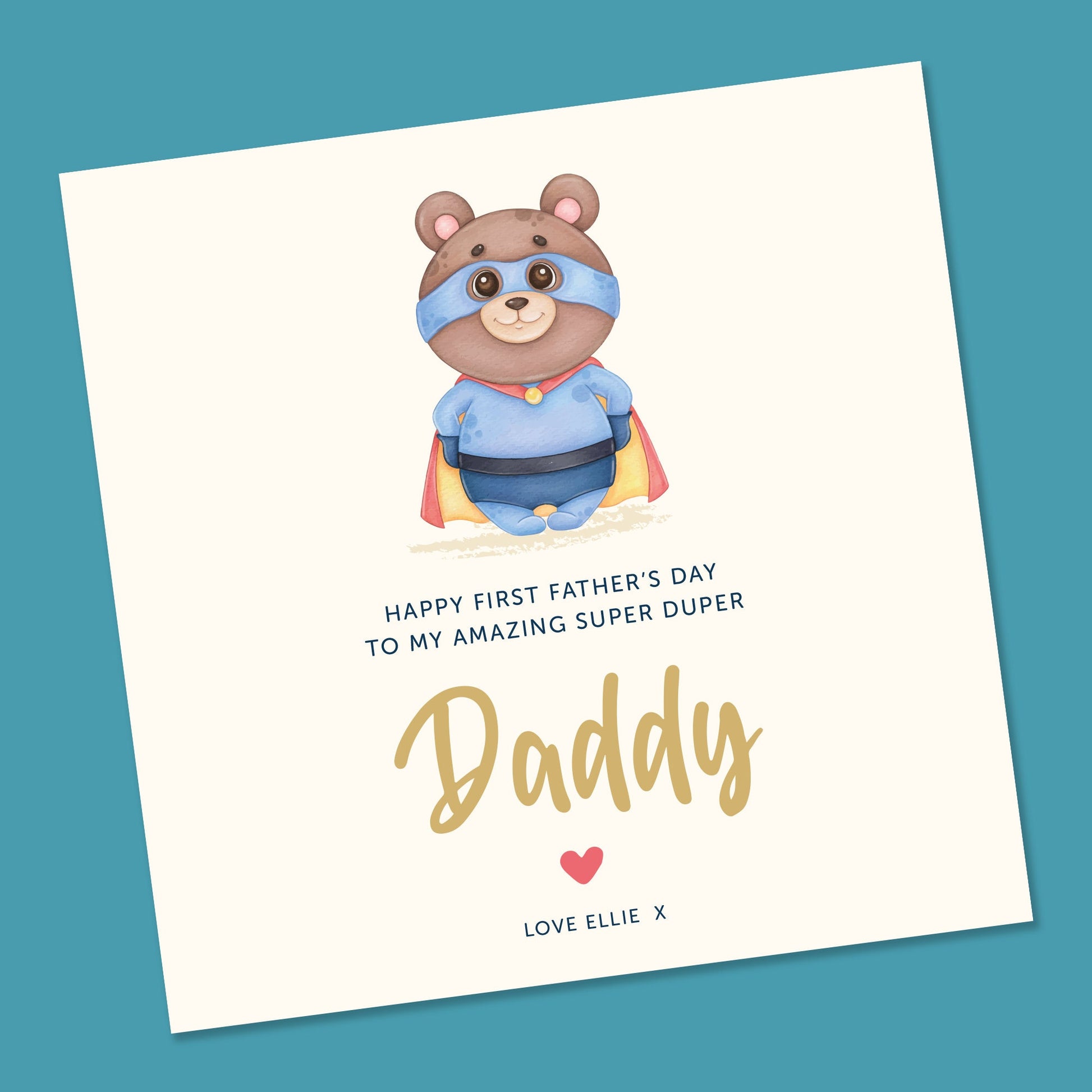 First Father's Day Card To Daddy | Father's Day Gift | 1st Father's Day Card from baby, Kids, Children, Baby Father's Day Card