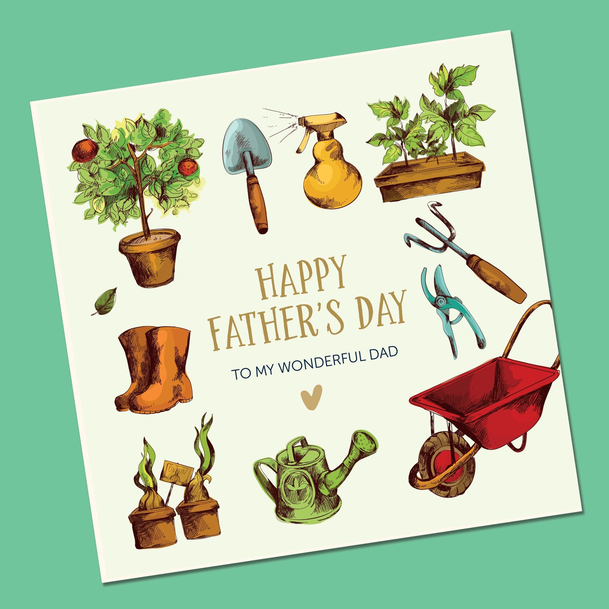 Traditional fathers day card, Father's day card, Gardening Fathers Day card, Father’s Day Gift, Fathers Day from daughter or son