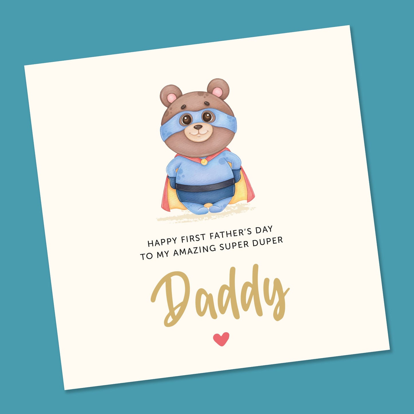 First Father's Day Card To Daddy | Father's Day Gift | 1st Father's Day Card from baby, Kids, Children, Baby Father's Day Card