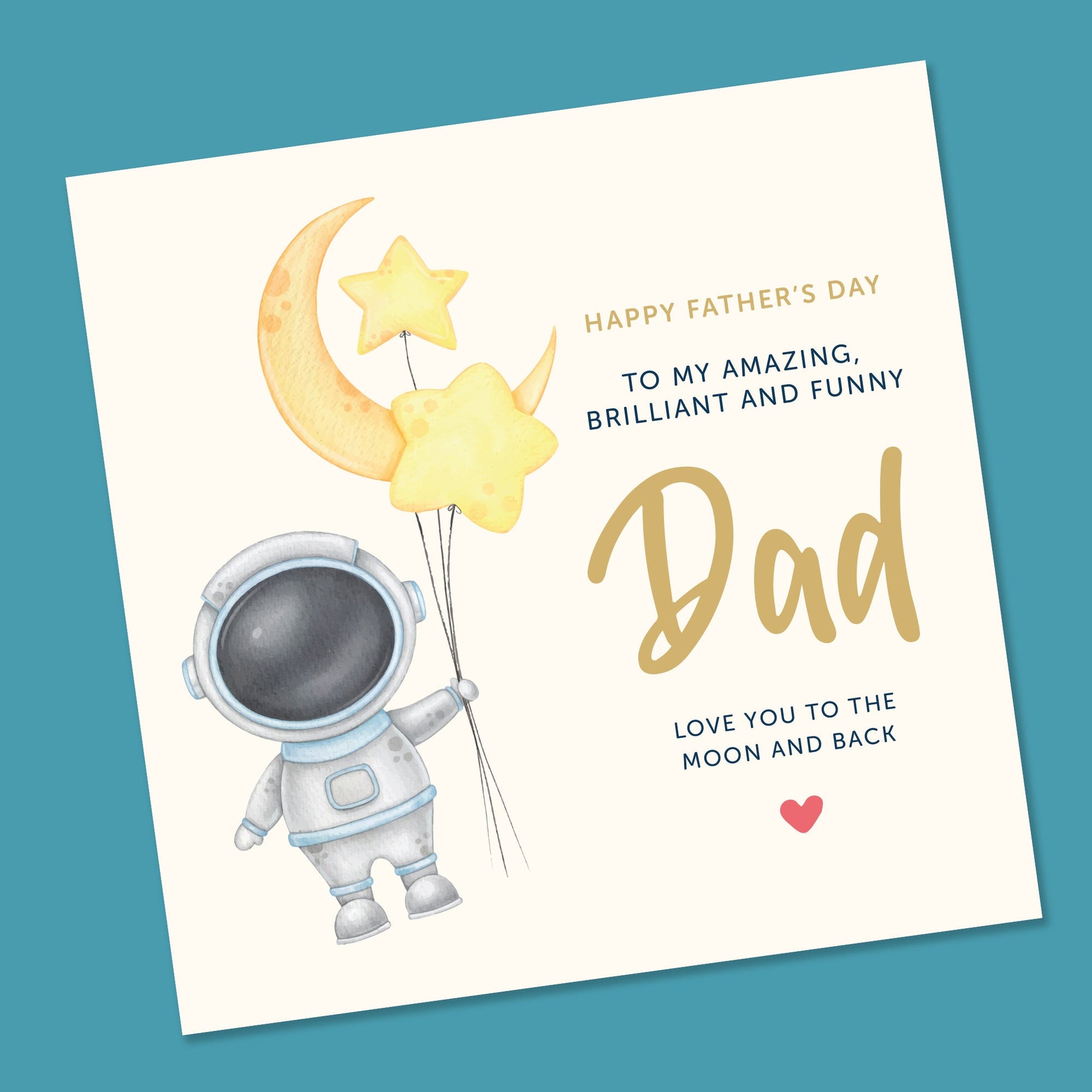 Father's Day Card To Dad | Father's Day Card | Father's Day Gift | Fathers Day Card | Children | Space Card, Daddy, Son, Daughter