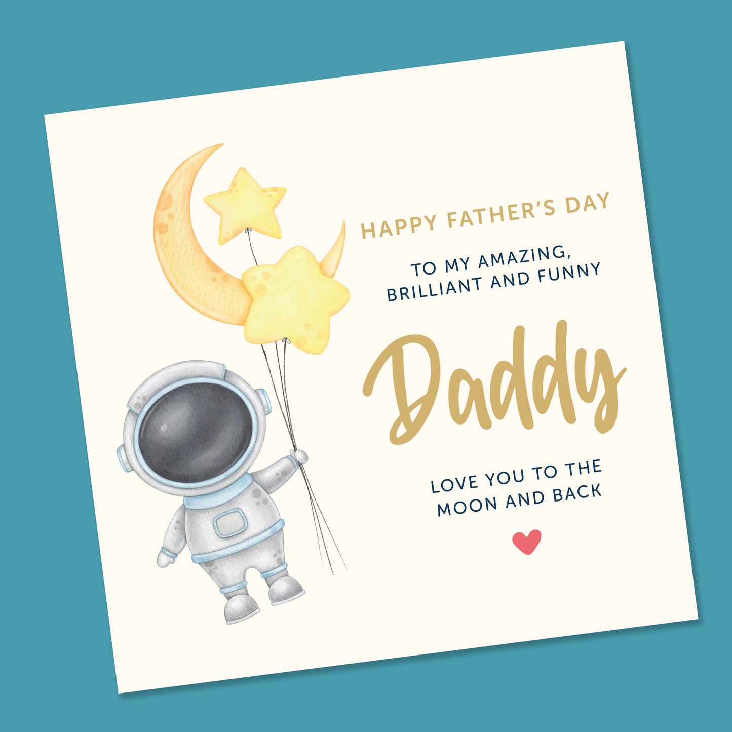 Father's Day Card To Dad | Father's Day Card | Father's Day Gift | Fathers Day Card | Children | Space Card, Daddy, Son, Daughter