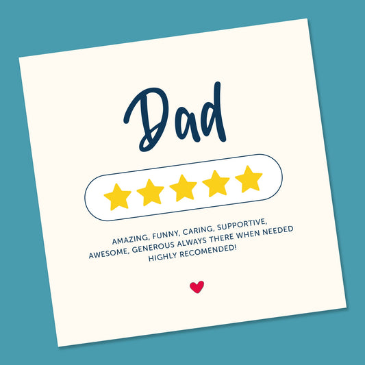 Father's Day Card To Dad | Father's Day Card | Father's Day Gift | Fathers Day Card | Dad Rating Card | Traditional Card For Dad