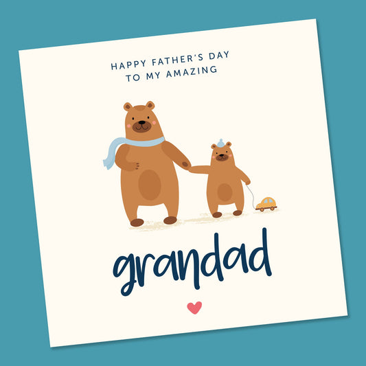 First Fathers Day As My Grandad Card 1st Fathers Day Card From Grandson Personalised | Grandad Birthday Card From Baby