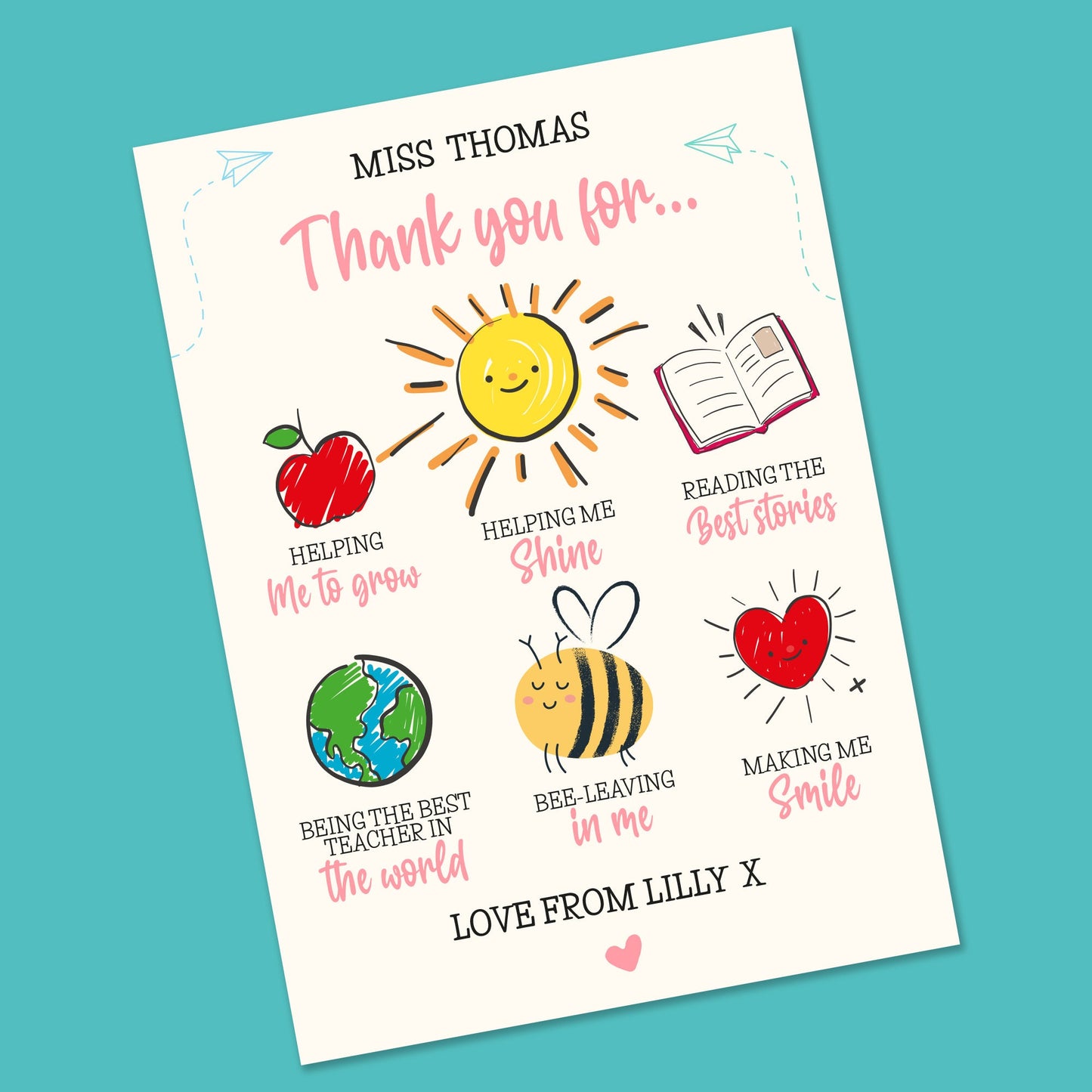 Amazing Teacher, Teacher card for her, Teacher Card, Thank you Teacher Card, Personalised Teacher Card, Teaching assistant