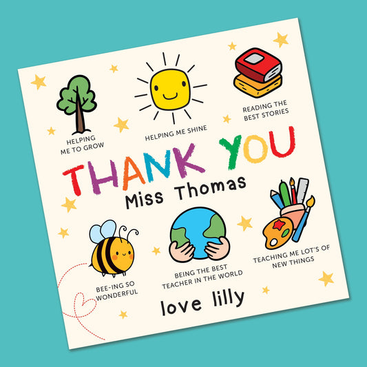 Amazing Teacher, Teacher card for her, Teacher Card, Thank you Teacher Card, Personalised Teacher Card, Teaching assistant