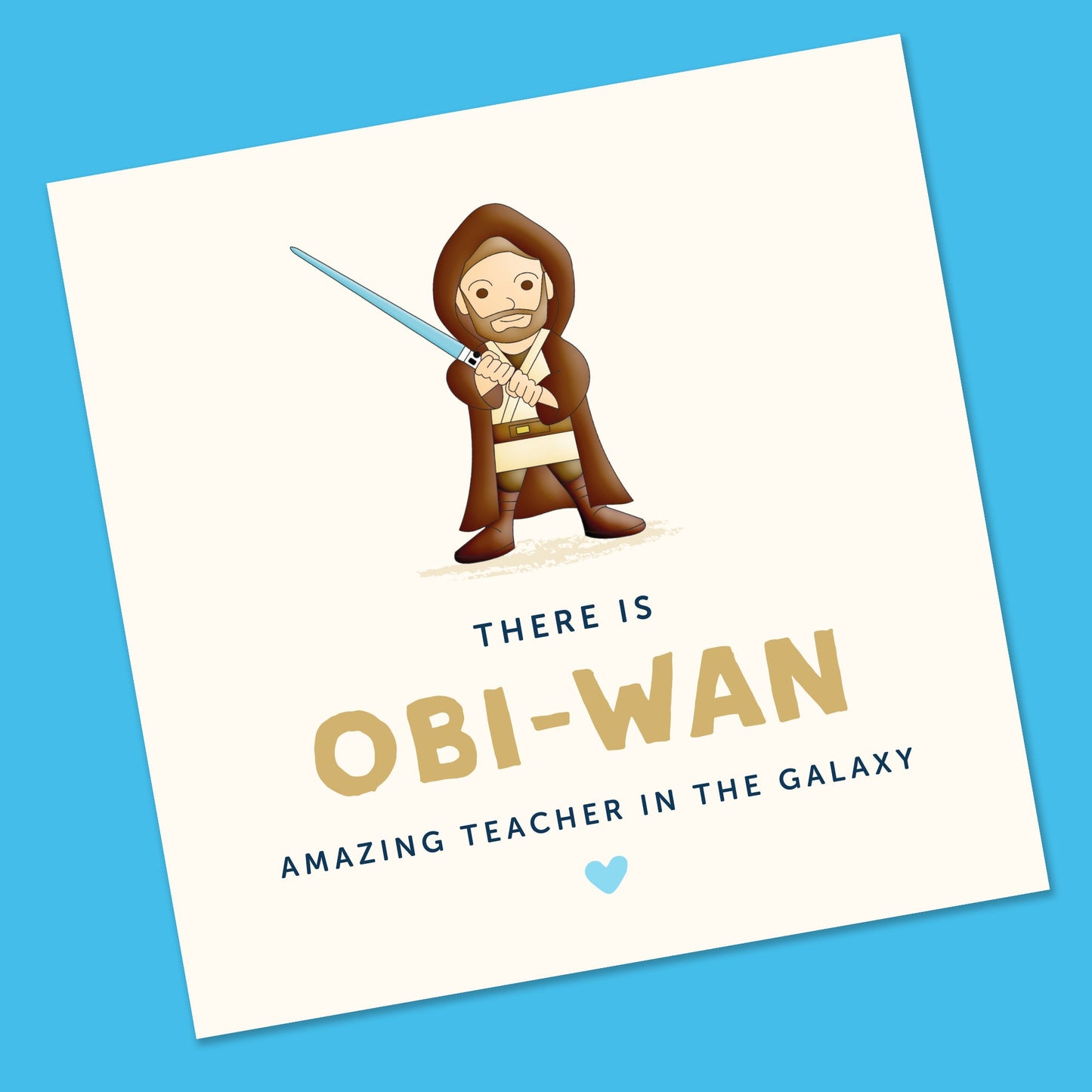 Obi-Wan Teacher Card, Teacher card for her, Student Teacher Card, Student Thank you Card, Personalised Teacher Card, Teaching assistant