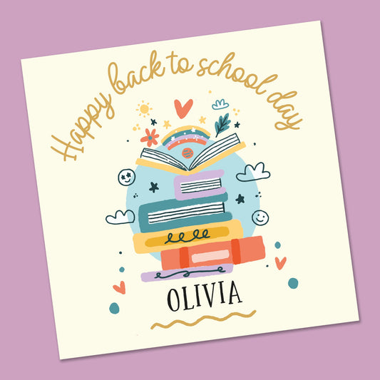 First day at School Card, First day of Secondary School, Back to school card, New School Card, Personalised good luck card