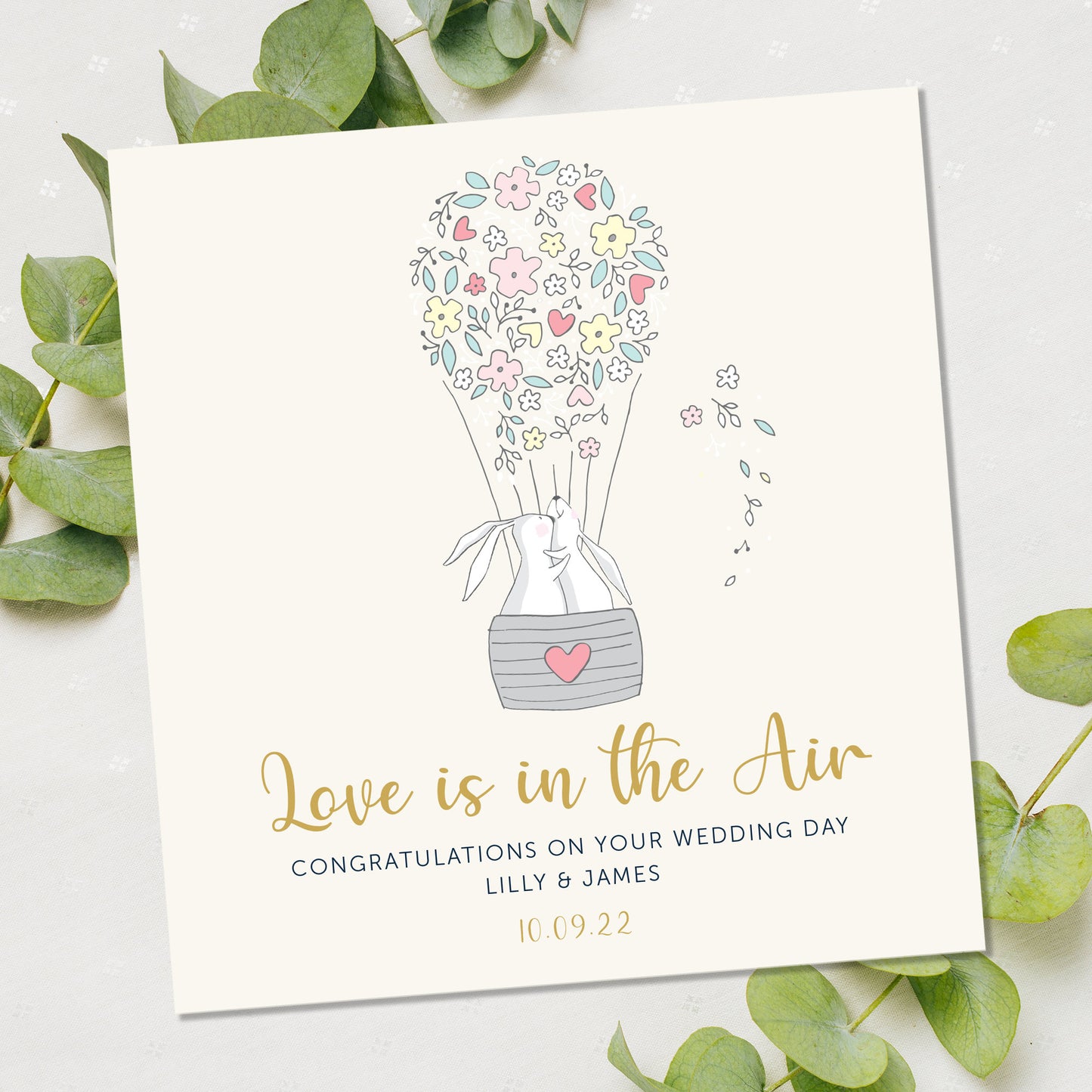 Wedding Card | Personalised Wedding Card | Newlywed card | Floral wedding card | Bride and Groom wedding card | Cute Wedding card