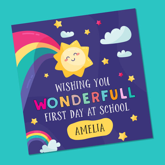 First day at School Card, Back to School, First day Infant School, Primary school card, New School Card, Personalised back to school card