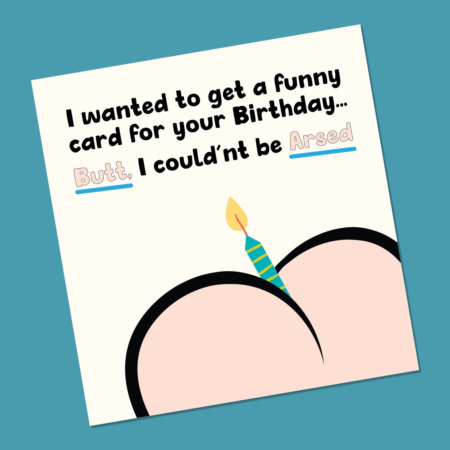 Funny Birthday Card | Arse card, Birthday Gift, Insult, Funny, Naughty, Friend Card, Rude Birthday Card, Silly Card