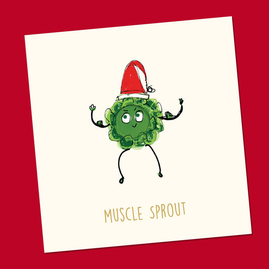 Funny Christmas Card | Funny Christmas Gift | Funny Brussel Sprout Christmas Card | Funny Sheep Christmas card | Fun Christmas card