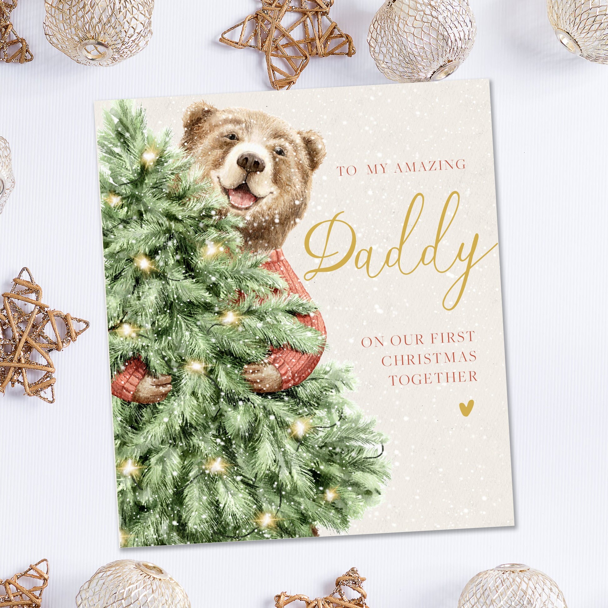 Baby First Christmas Card To Daddy | Happy 1st Christmas As My Daddy | 1st Christmas Card For Daddy | Dad Christmas Card From Baby |