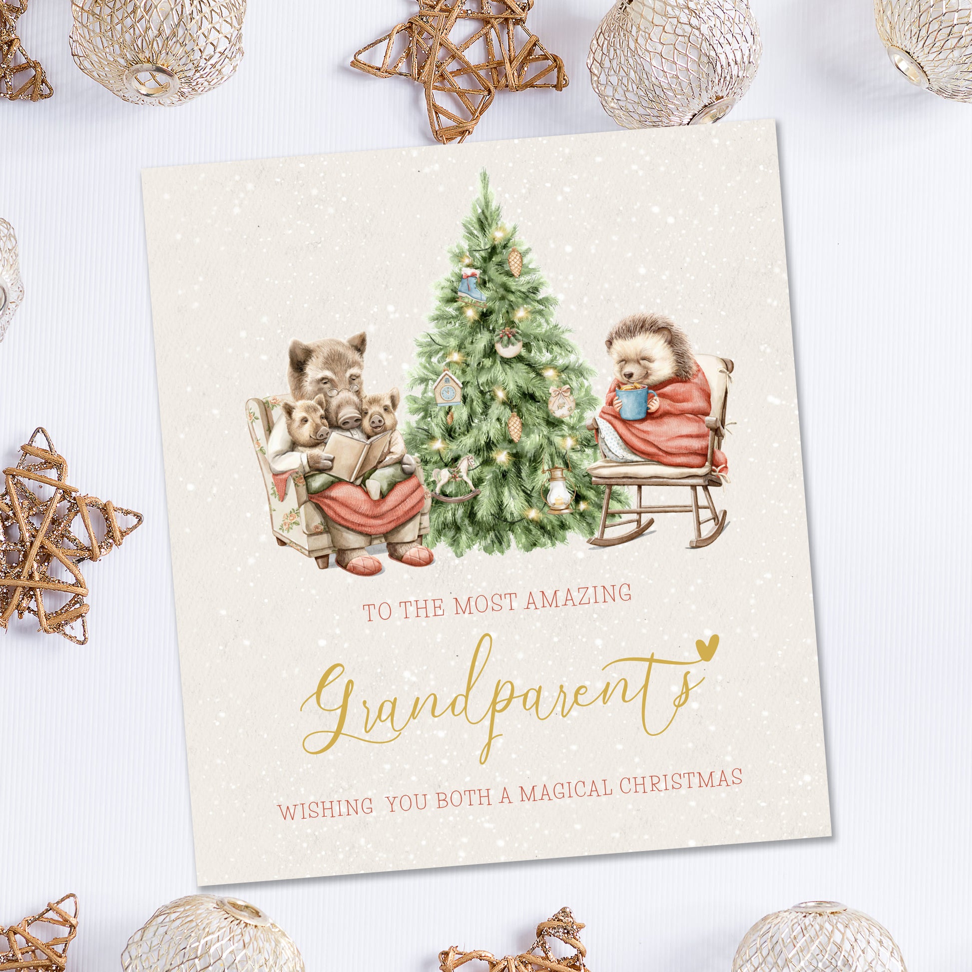 Parents Christmas Card, Grandparents Christmas card, Personalised Christmas Card for grandparents, Christmas Card for Parents,