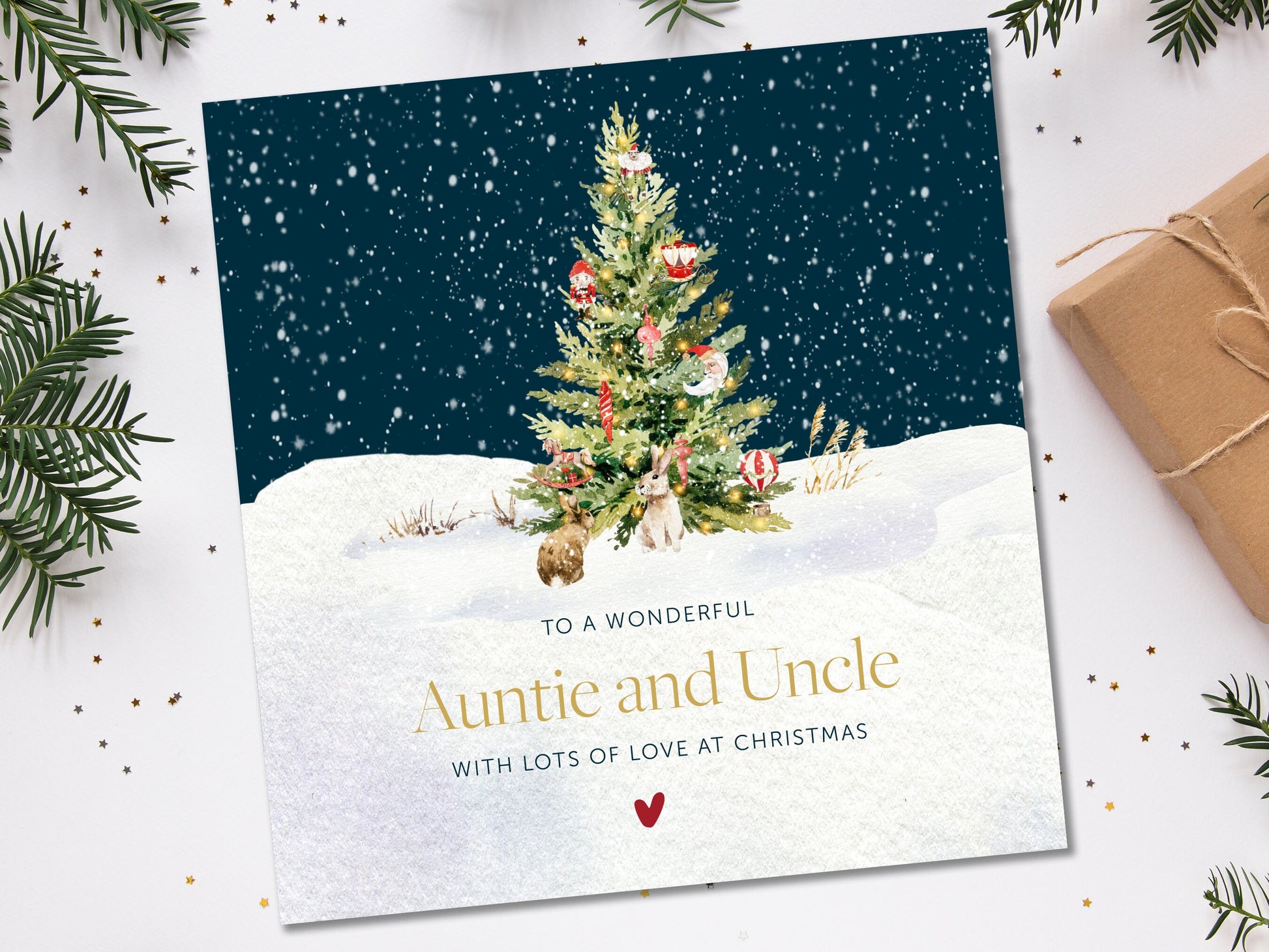 Mum and Dad Christmas Card, Grandparents Christmas card, Personalised Christmas Card for grandparents, Christmas Card for Parents,