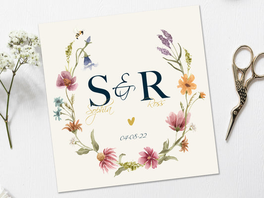 Engagement Card, Initials Personalised Engagement Card, Congratulations on your Engagement card, You're engaged card, On your engagement