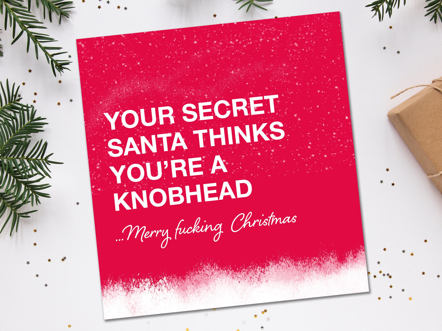 Funny Christmas Card, Secret Santa, Rude Christmas Card, Funny Christmas Card for her, Funny Christmas card for him