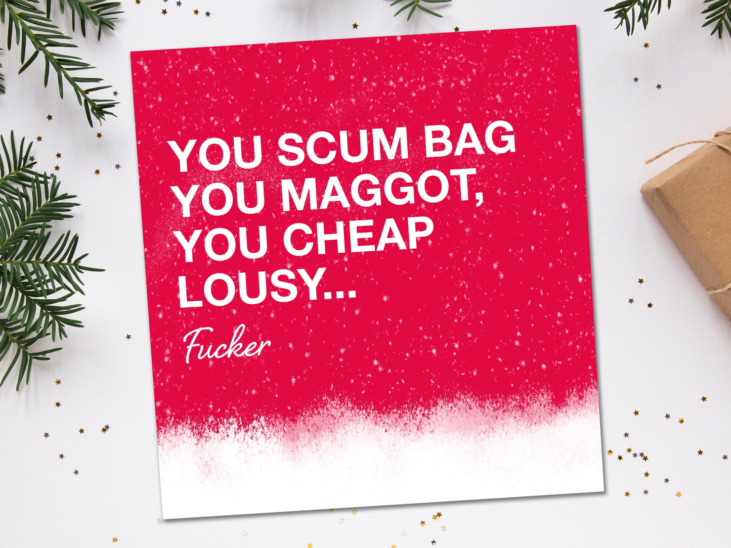 Funny Christmas Card, The pogues card, Rude Christmas Card, Funny Christmas Card for her, Funny Christmas card for him