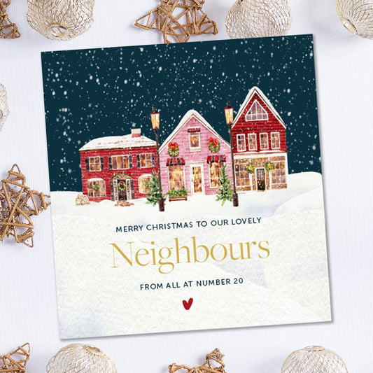 Christmas Card, Christmas Card for neighbours, neighbours Christmas card, Christmas card for next door