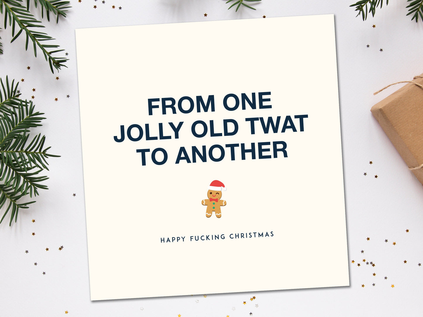 Funny Christmas Card | From one twat to another, Insult, Funny, Naughty, Friend Card, Rude Christmas Card, Silly Card