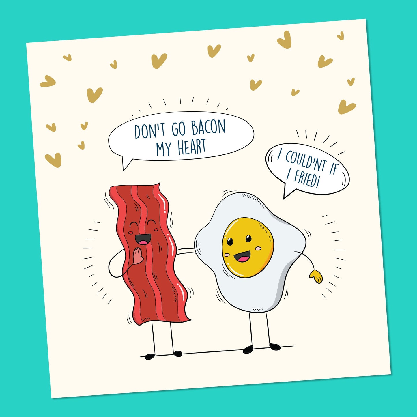 Funny Valentines card, For Boyfriend, girlfriend Funny Valentine card, Wife, Husband, Fiancé, Funny Valentine card for him, Bacon and eggs