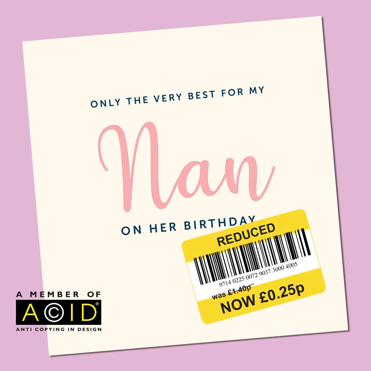 Birthday Card | Funny Nan Card | Funny Card | Fun Birthday Day Card | Birthday Day Gift  for Nan | Funny Card | Reduced card