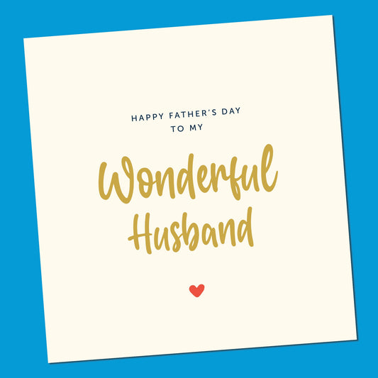 Fathers day card Husband, Father's day card, Simple Father’s Day card for Husband, Father’s Day Gift, Fathers Day from Wife