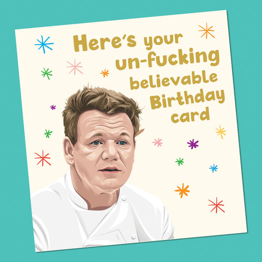 Funny Birthday Card, Gordon Ramsay Birthday Day Card, Funny Gordon Ramsay Birthday Card, Funny Card for Boyfriend, Husband, for Him