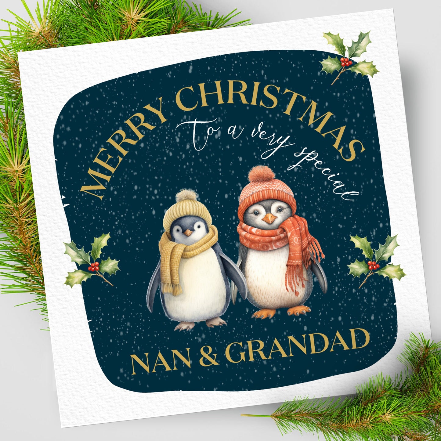 Mum and Dad Christmas Card, Grandparents Christmas card, Personalised Christmas Card for grandparents, Christmas Card for Parents,