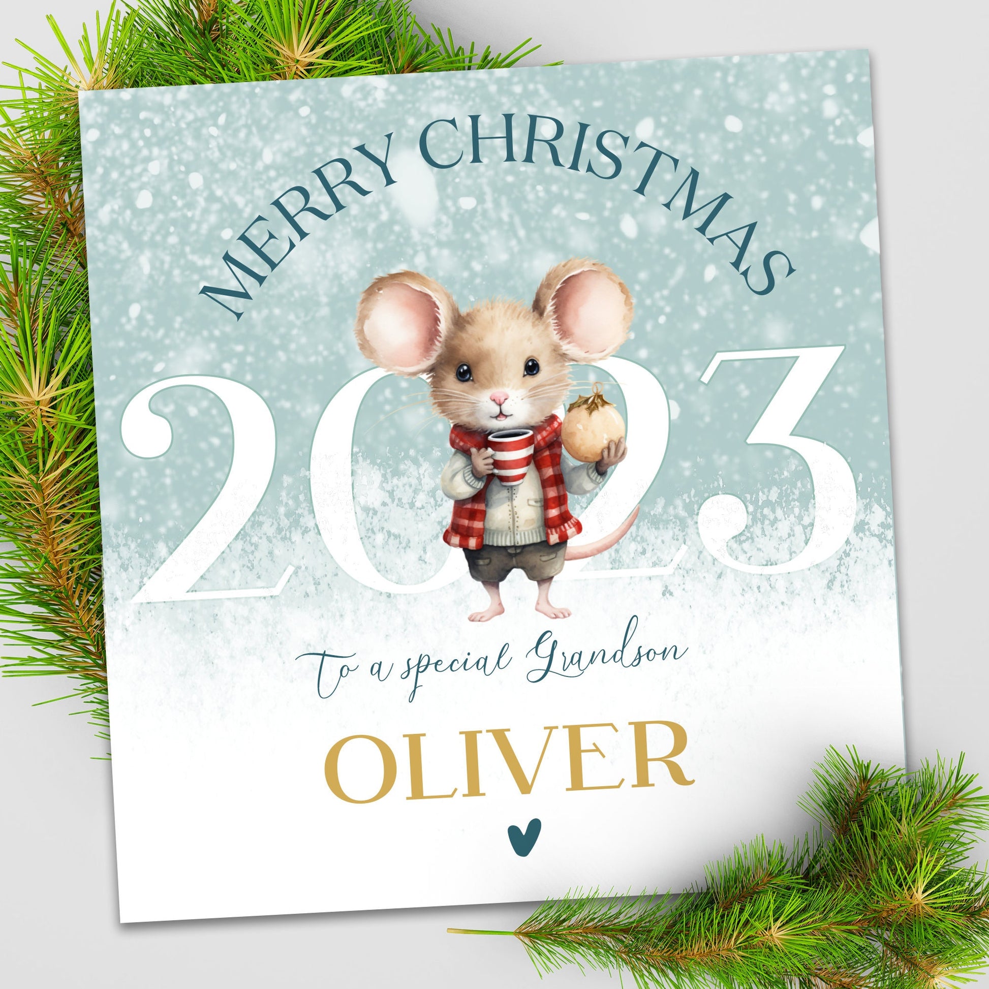 Son Christmas Card | Personalised Christmas Card for son | Grandson Christmas card | Son Christmas Gift | Christmas card for Boy