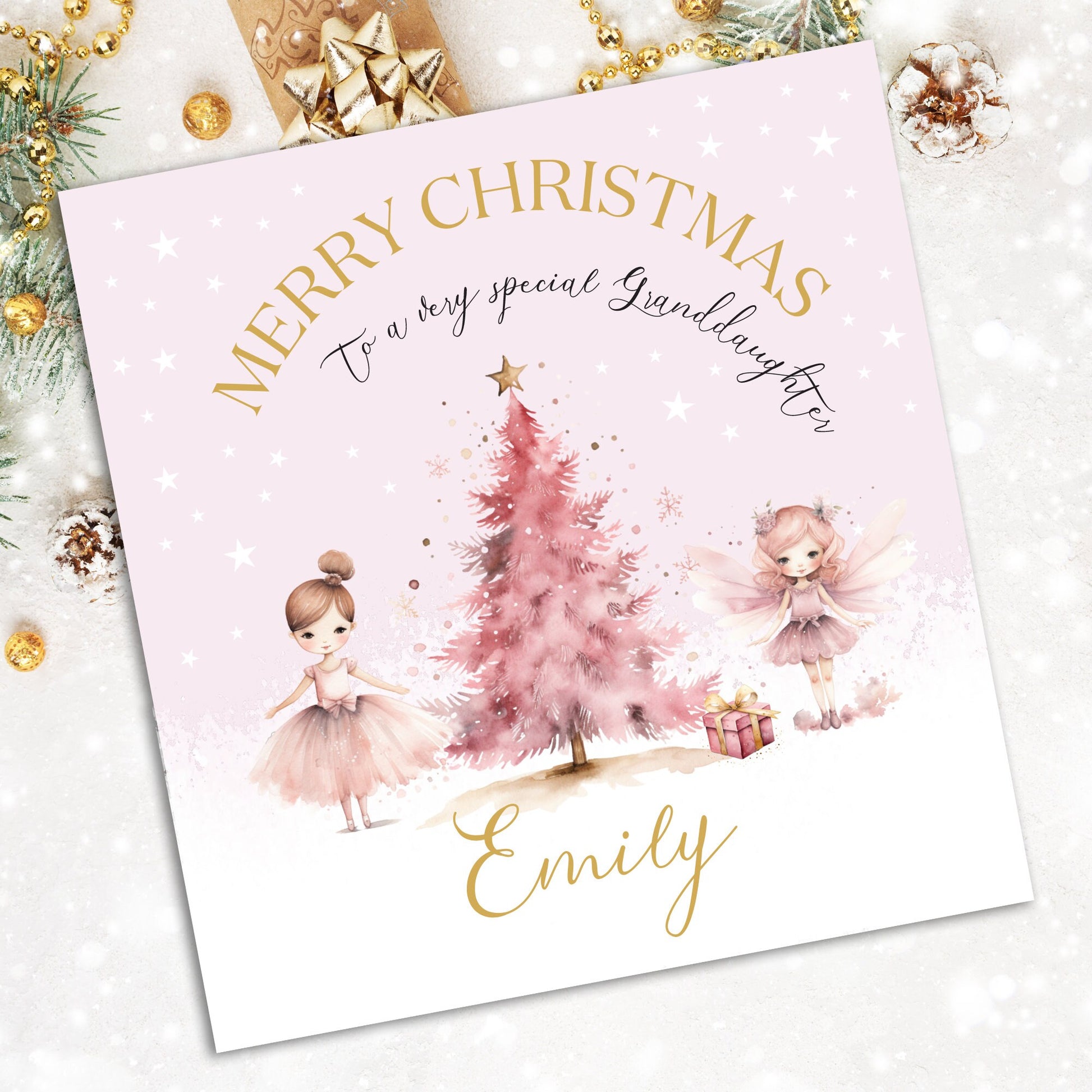 Girls Christmas Card, Personalised Christmas Card for Daughter, Daughter Christmas card, Niece Christmas card, Granddaughter Christmas card