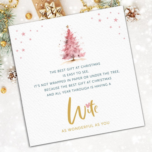 Christmas Card for Wife | Personalised Wife Christmas Card | Wife Christmas card poem | Personalised wife Christmas card with poem