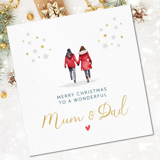 Mum and Dad Christmas Card, Personalised Christmas Card for Mum and Dad, Mum & Dad Christmas card, Mum Christmas card