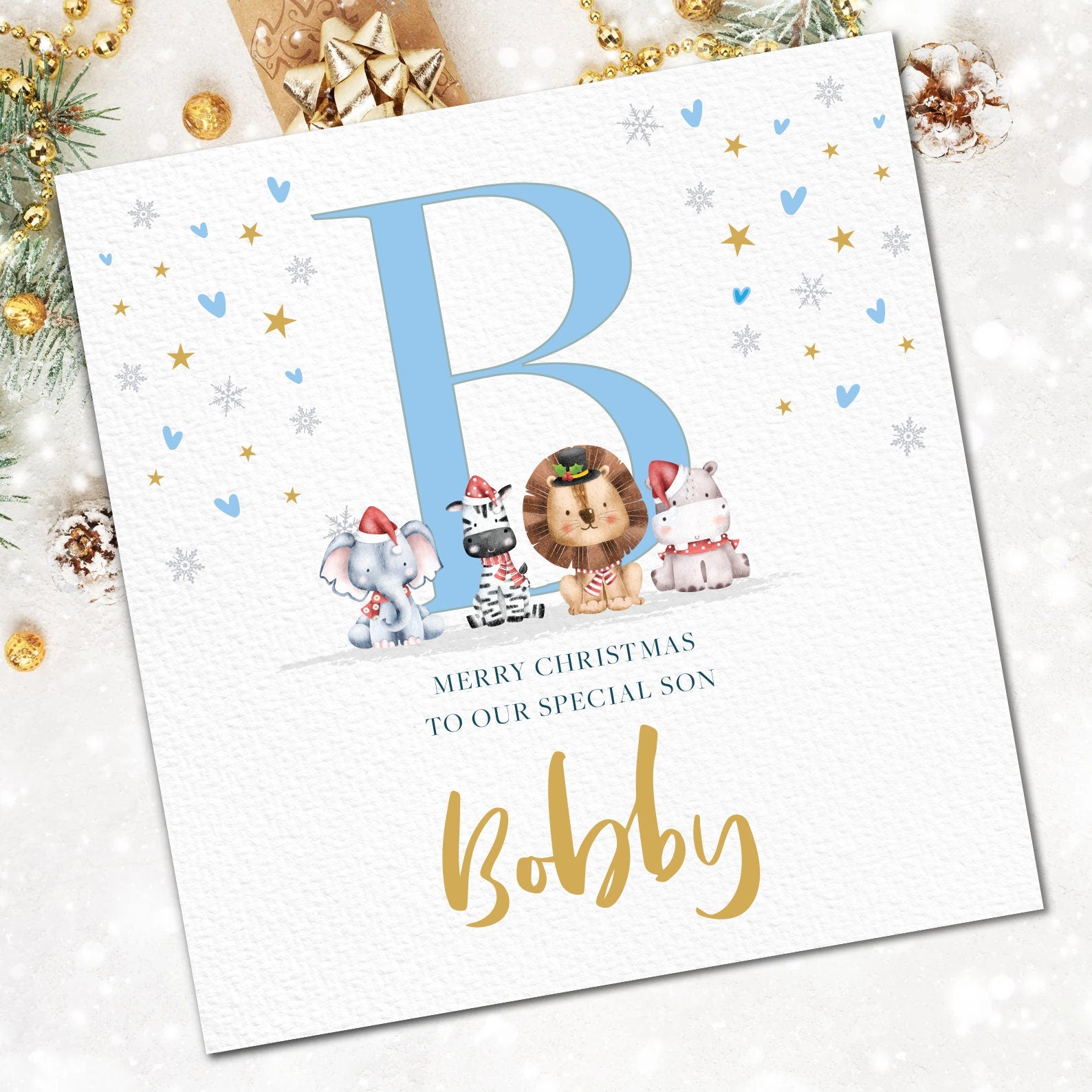 Personalised Christmas Card, Grandson Christmas Card, Son Christmas card, Son Christmas card, Christmas for Grandson, Son Christmas card