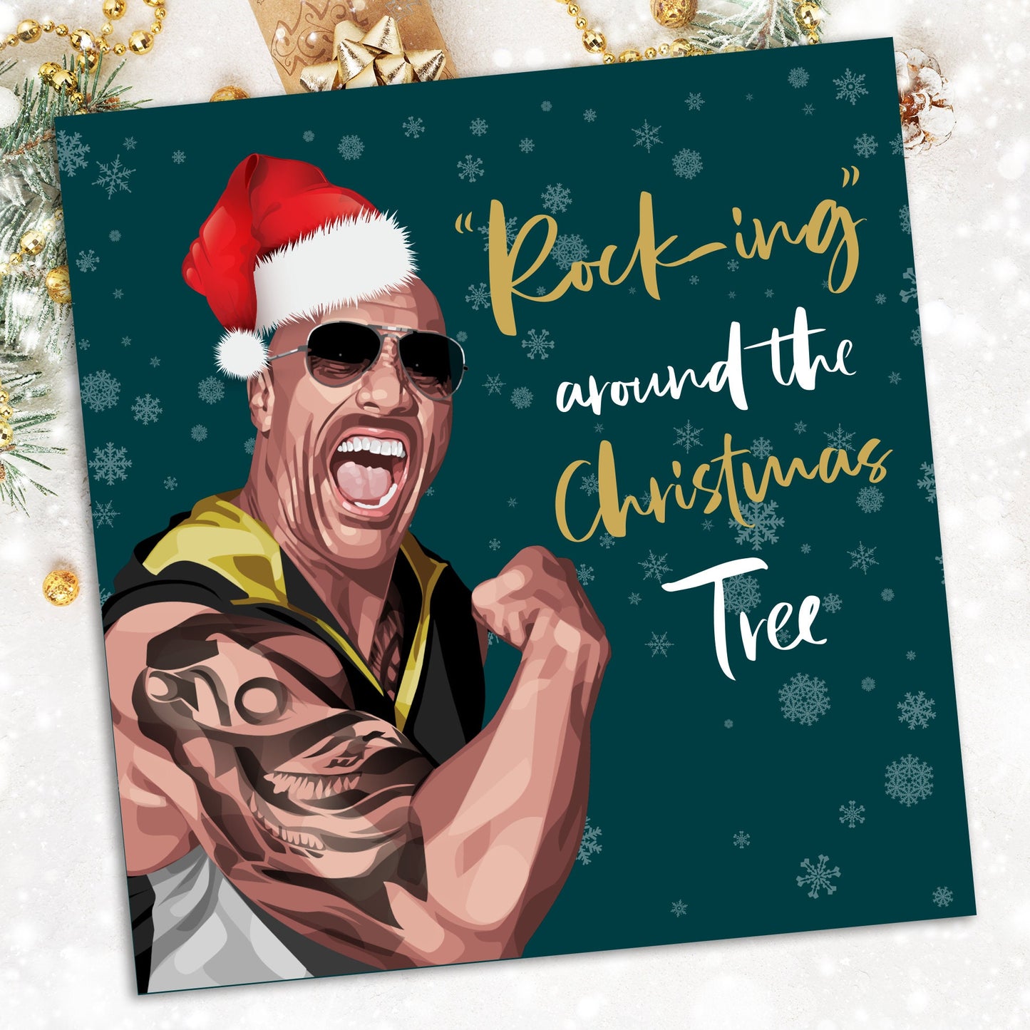 Funny Christmas Card | Dwayne The Rock Johnson Christmas Card | Funny Christmas Gift | Rude Christmas Card | The Rock Christmas card