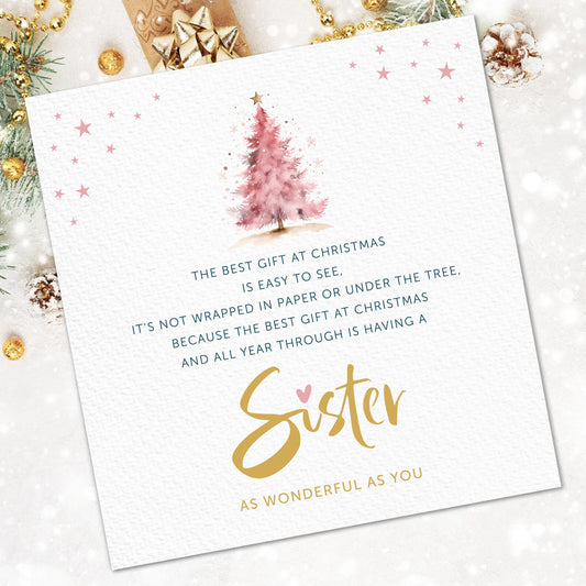 Sister Christmas Card, Christmas Card For Sister, Mum Christmas Gift, Xmas Card For Sister, Sister Xmas Gift, Simple Sister Christmas Card