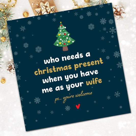 Funny Husband Christmas Card, Cute Christmas Card, Man Christmas Card, Romantic Christmas Card, Husband Christmas Gift