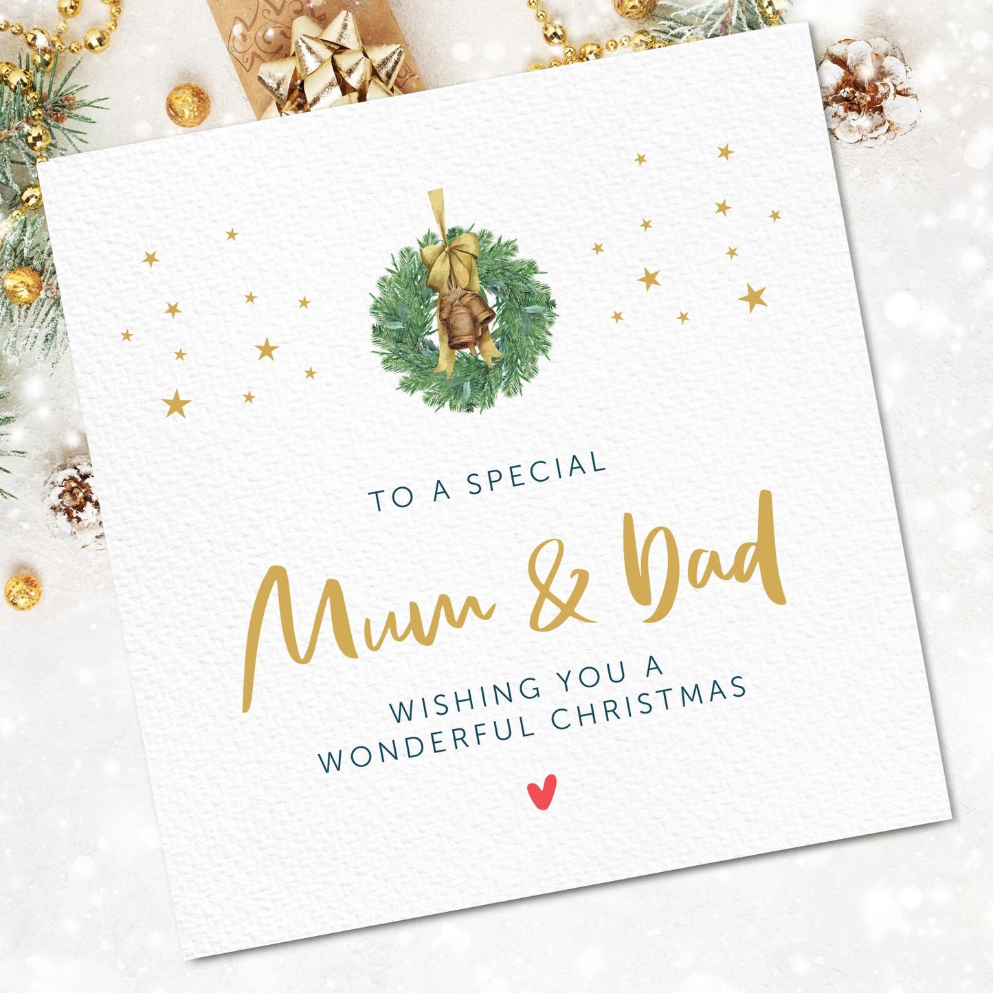 Mum and Dad Christmas Card, Personalised Christmas Card for Mum and Dad, Mum & Dad Christmas card, Mum Christmas card