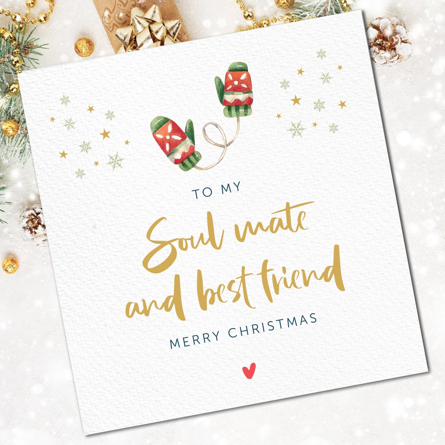 Happy Christmas Card For Partner, Christmas Card For My Soulmate And Best Friend, Cute Husband Christmas Card, Christmas Card Wife, Xmas