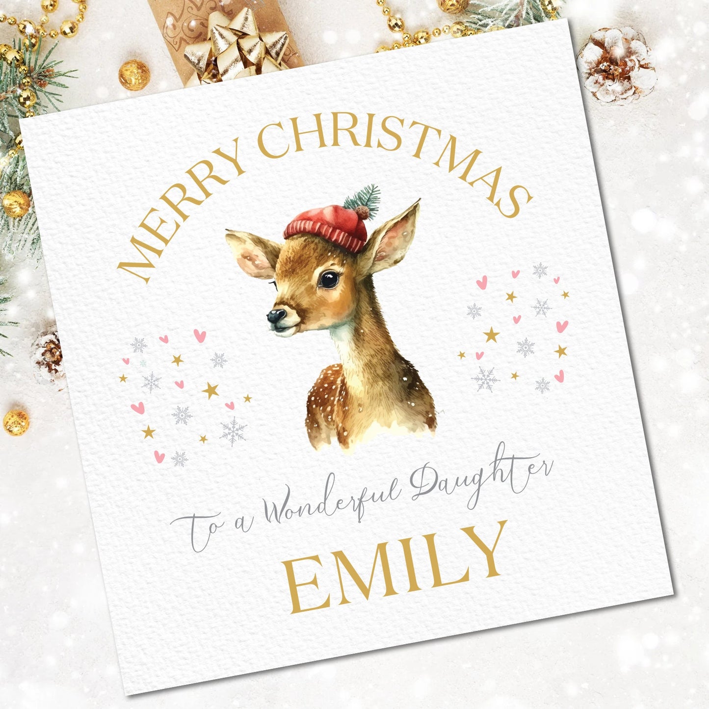 Daughter Christmas Card, Personalised Christmas Card For Daughter, Xmas Card For Daughter, Xmas Gift To Daughter, Special Christmas Card