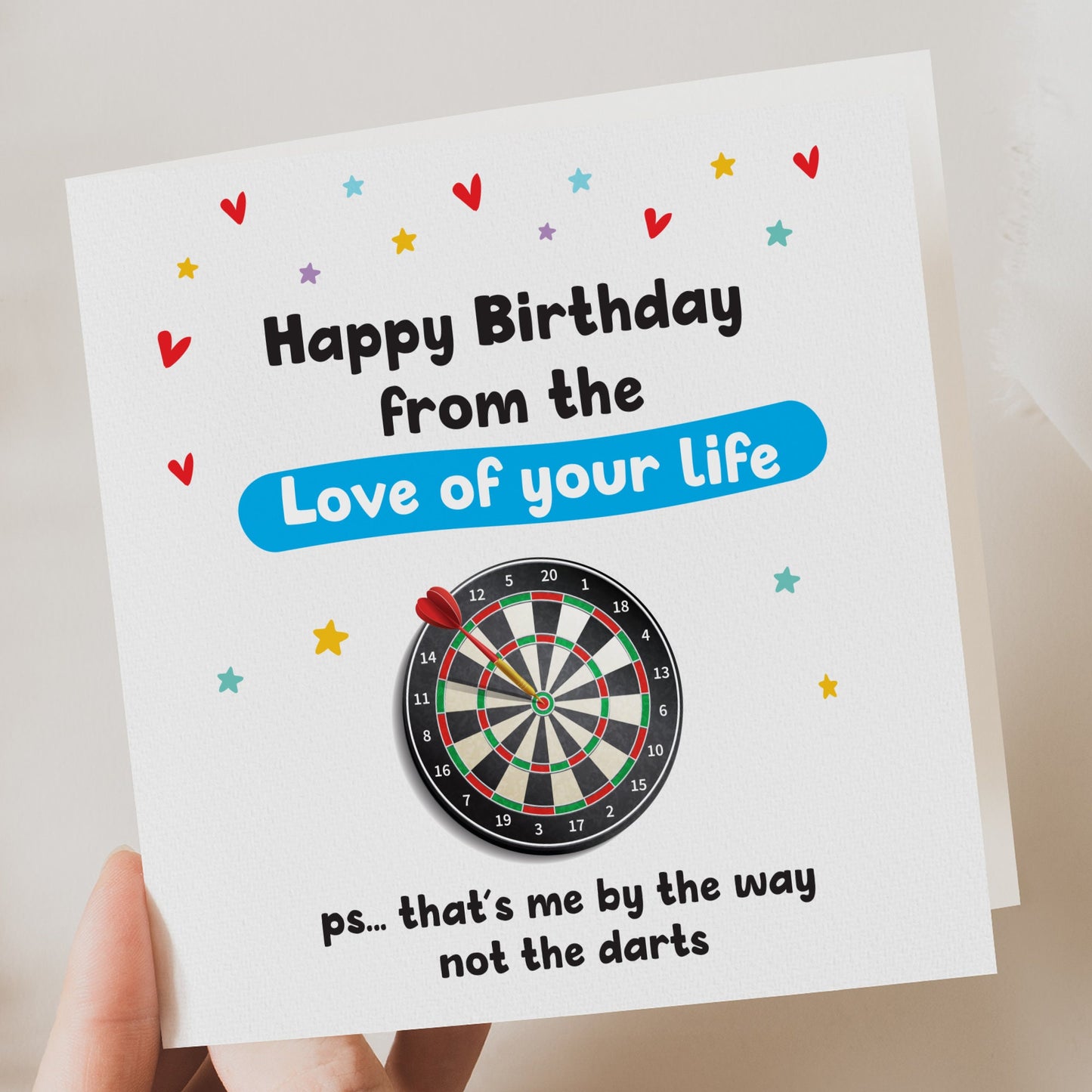 Birthday Card for husband | Funny Darts Card | Funny Birthday Card | Funny Card | Fun Birthday Day Card | Birthday Day Gift  for Husband