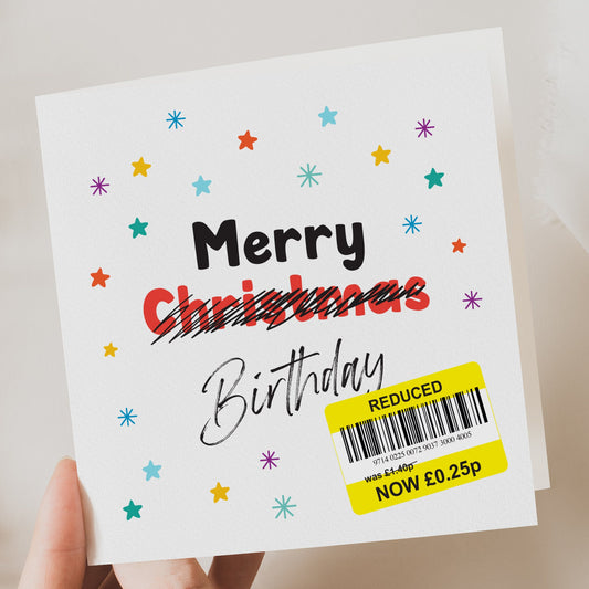 Funny Birthday Card, Reduced Sticker Card, Birthday Cards For Him, Birthday Cards For Her, Birthday Gift, Reduced Birthday Card