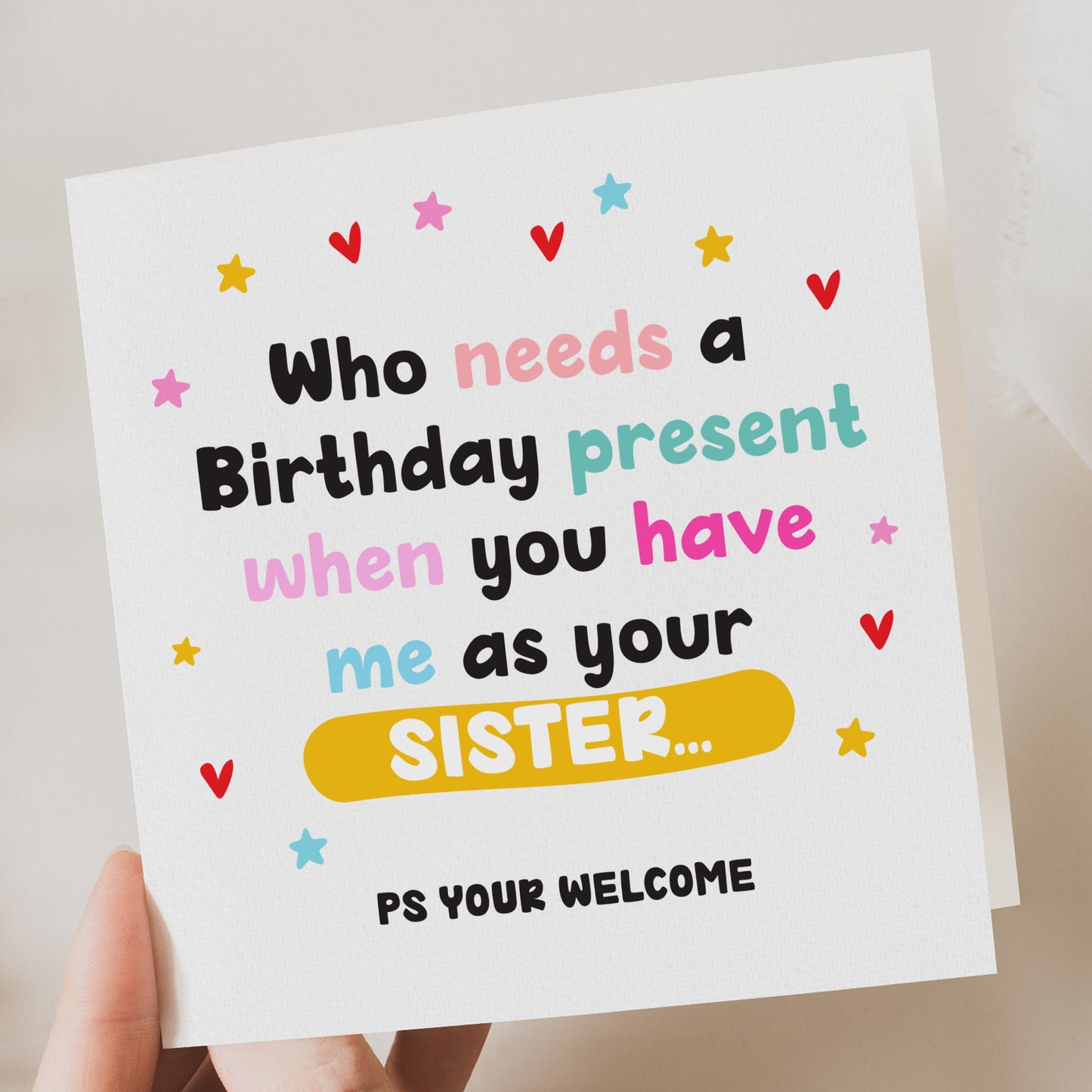 Birthday Card for Sister | Funny Birthday Card | Sister Funny Card | Fun Birthday Day Card | Birthday Day Gift Sister | Legend card