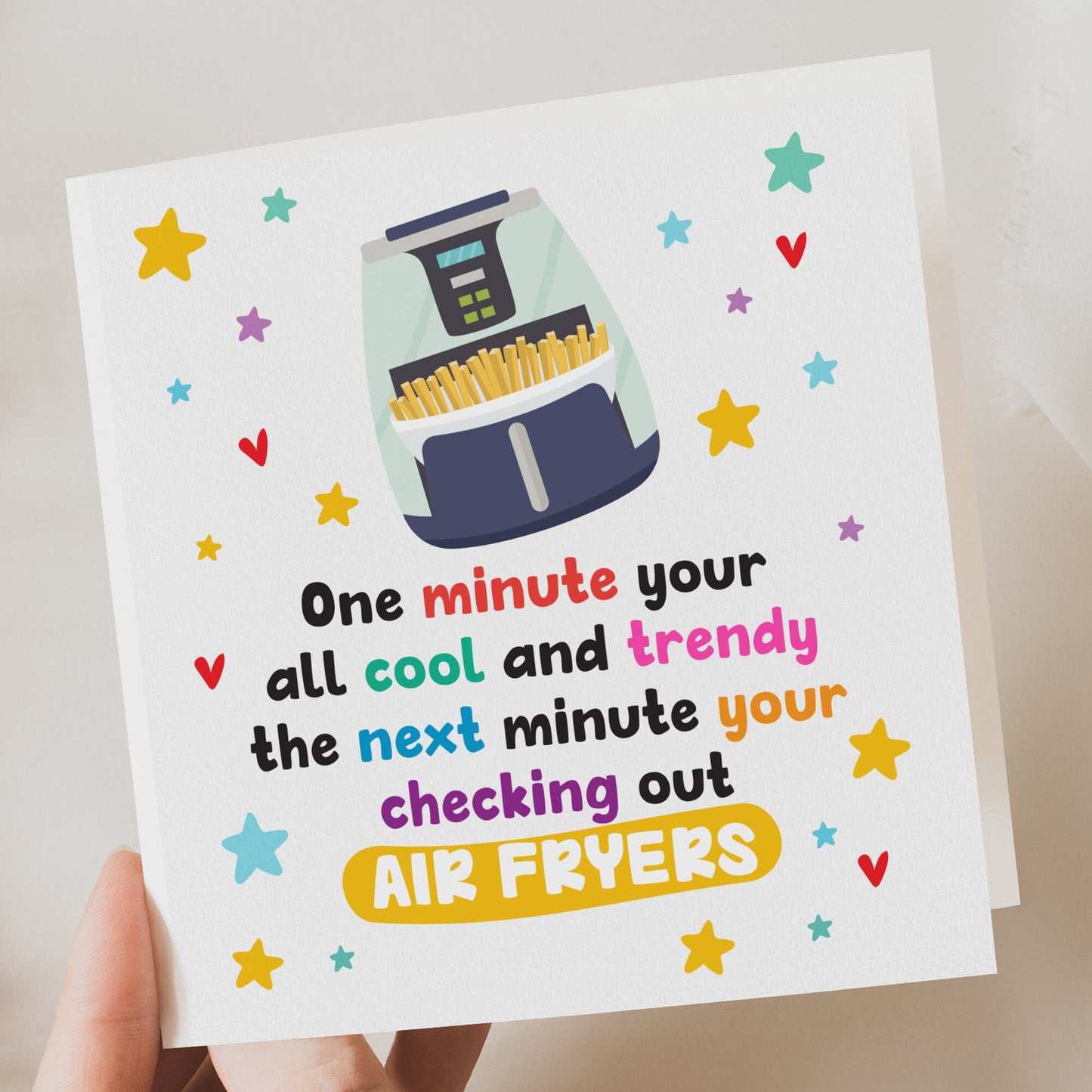 Funny Birthday Card, Air Fryer Card, Birthday Cards For Him, Birthday Cards For Her, Birthday Gift, Silly Birthday Card