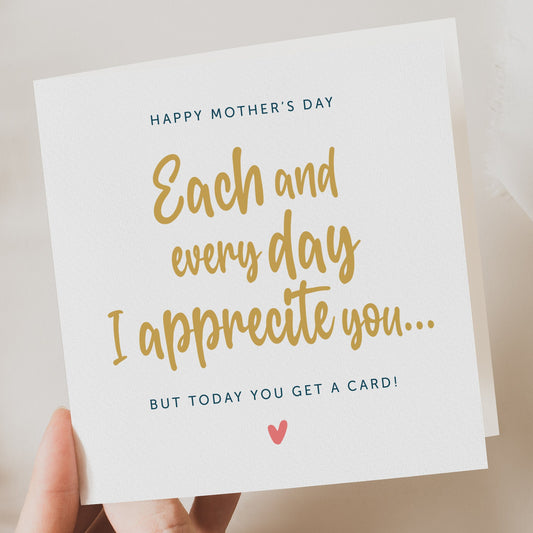 Mother's Day Card | Funny Mother's Day Card | Mum Funny Card | Mothers Day Day Card | Mother's Day Gift | Funny Card her | Appreciate card