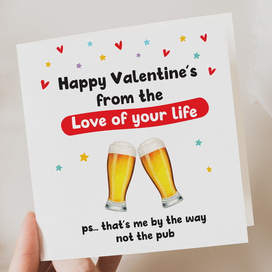 Valentine Card for Husband | Pub Funny Valentines Card | Husband Funny Beer Card | Valentine Day Card | Valentine Day Gift | Funny Card