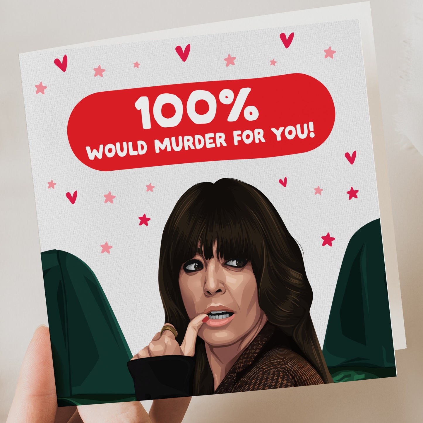 Traitors, Funny Valentines card, Boyfriend, girlfriend, Claudia Winkleman, Valentine card, Wife, Husband, Fiancee, Funny card for him,her