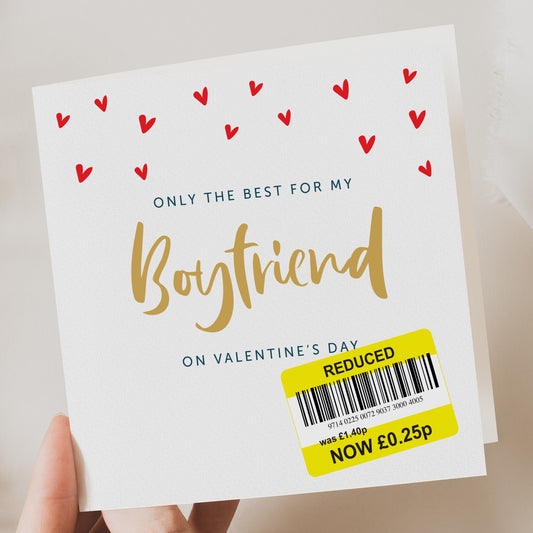 Valentine Card for Boyfriend | Reduced Funny Valentines Card | Boyfriend Funny Card | Valentine Day Card | Valentine Day Gift | Funny Card